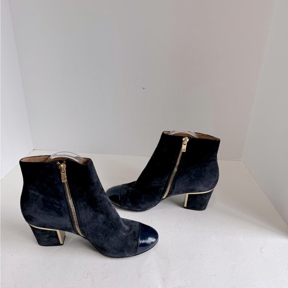 Calvin Klein Kristi Blue Suede Ankle Boots. Size 6.5 - Picture 5 of 11